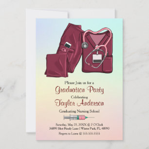 Anuncio de graduación de la escuela de enfermería