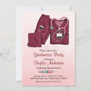 Anuncio de graduación de la escuela de enfermería 