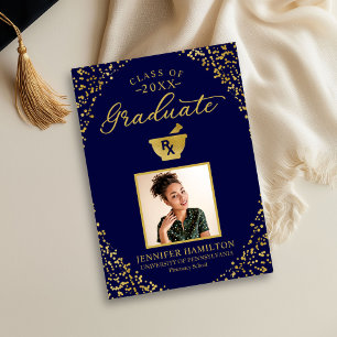 Anuncio de graduación de la Escuela de Farmacia de