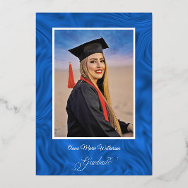 Anuncio de graduación de la escuela secundaria Blu