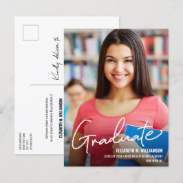 Anuncio de graduación de la facultad de derecho co