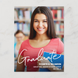 Anuncio de graduación de la facultad de derecho co