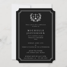 Anuncio de graduación de la facultad de derecho en