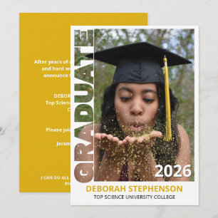 Anuncio de graduación de la foto de la clase amari