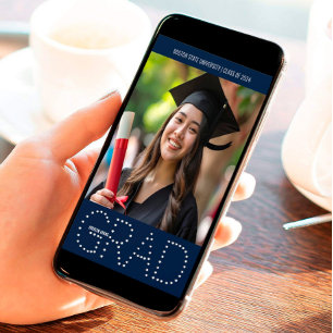 Anuncio de graduación de la foto de la clase moder