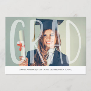 Anuncio de graduación de letras de graduado mod fo