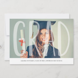 Anuncio de graduación de letras de graduado mod fo