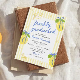 Anuncio de graduación de limón recién graduado