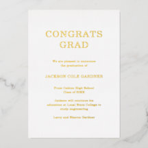 Anuncio de Graduación de Oro Clásico Simple