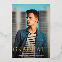 Anuncio de graduación de oro elegante moderno