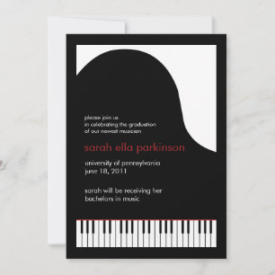 Anuncio de graduación de piano de cola principal d