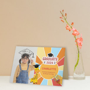 Anuncio de graduación de preescolar Sunray Kid con