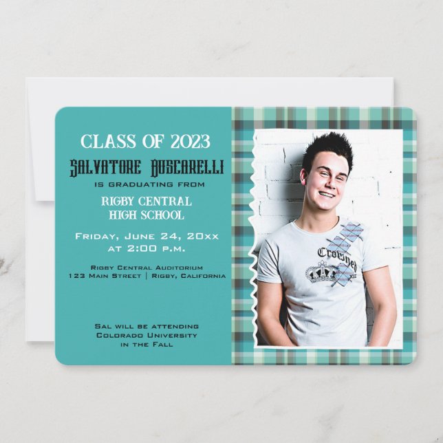 Anuncio de Graduación de Secundaria de Cuadros Pre (Anverso)