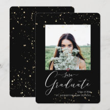 Anuncio de graduación de tipografía de color PixDe