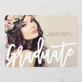 Anuncio de graduación de tipografía de moda