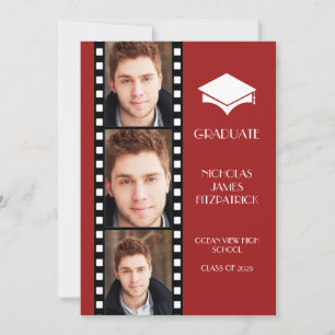 Anuncio de graduación de tira de película de Holly