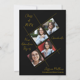 Anuncio de graduación de varias fotos de la promoc