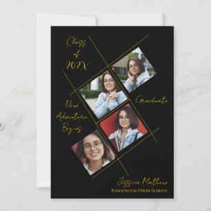 Anuncio de graduación de varias fotos de la promoc