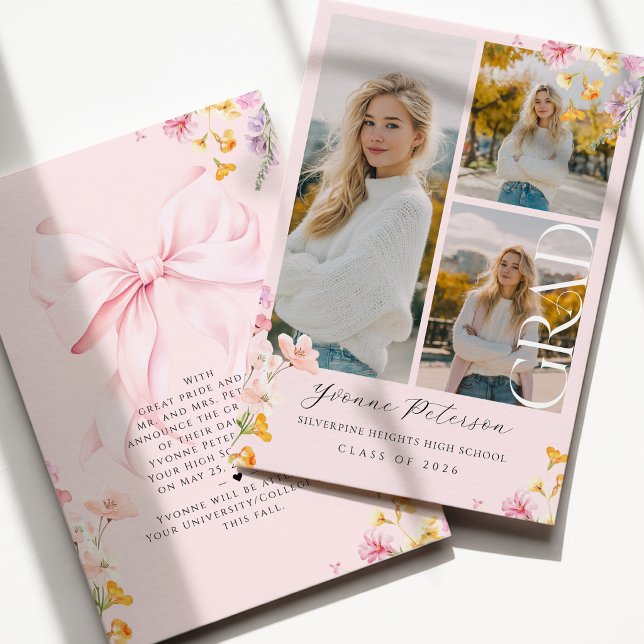 Anuncio de graduación de Wildflower & Bow (Subido por el creador)