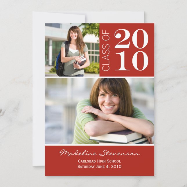 Anuncio de graduación DESPLAZARSE hacia abajo para (Anverso)