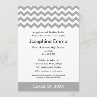 Anuncio de graduación e invitación - Chevrons
