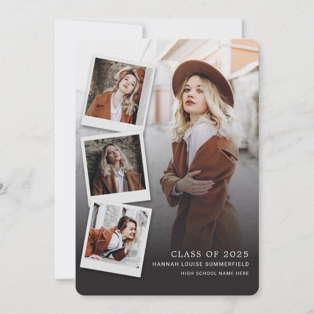 Anuncio de graduación elegante 2026 con varias fot (Anverso)