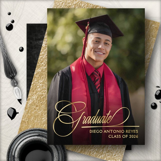 Anuncio de Graduación Elegante con Letra Script (Subido por el creador)