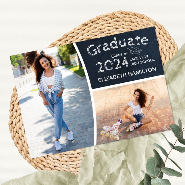 Anuncio de graduación escolar en pizarra (Subido por el creador)