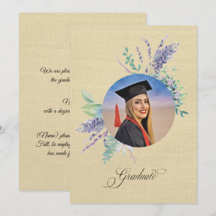 Anuncio de graduación floral boho