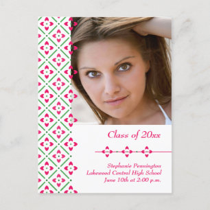 Anuncio de graduación floral elegante y moderno de