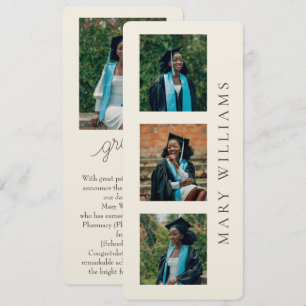Anuncio de graduación Fotos y texto personalizable
