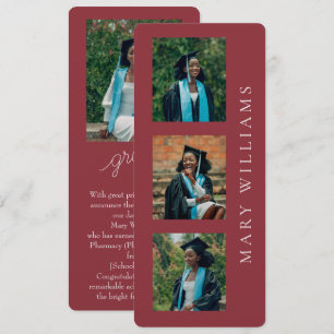 Anuncio de graduación Fotos y texto personalizable