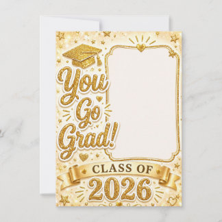 Anuncio de graduación Glitter/Gold 2026