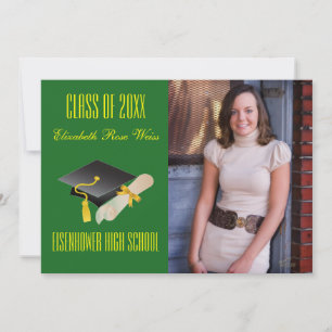 Anuncio de graduación - Gorro y diploma