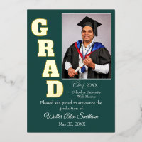 Anuncio de Graduación - Hoja de Oro con Foto