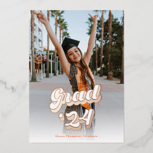 Anuncio de graduación Just Peachy Rose Gold