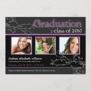 Anuncio de graduación mística gótica (púrpura)