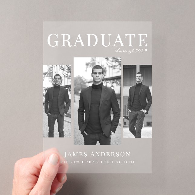 Anuncio de graduación moderno con 3 fotos (Insitu (portátil))