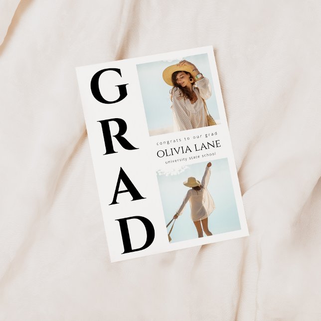 Anuncio de graduación moderno con foto (Subido por el creador)
