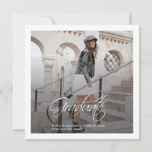 Anuncio de graduación moderno con foto 2025