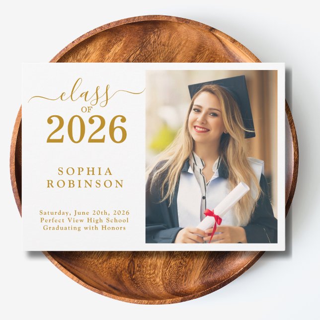 Anuncio de graduación moderno con foto de la promo (Subido por el creador)