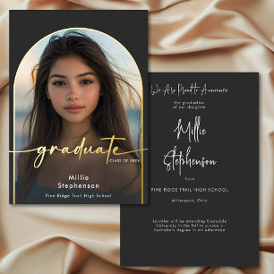 Anuncio de graduación moderno minimalista con lámi