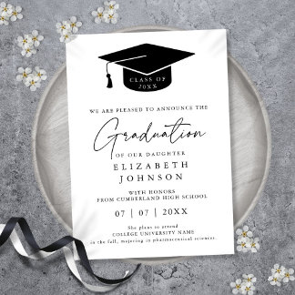 Anuncio de graduación moderno simple y elegante