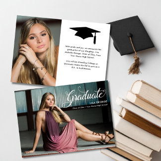 Anuncio de Graduación Moderno y Elegante con 2 Fot