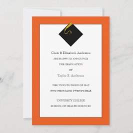 Anuncio de graduación naranja