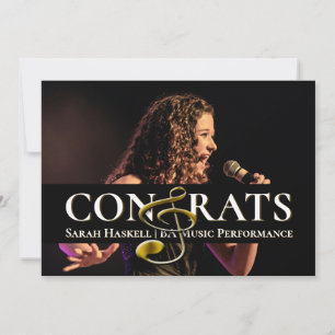 Anuncio de graduación para estudiantes de música C