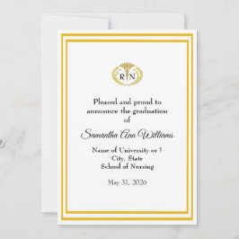 Anuncio de graduación para una enfermera - foto