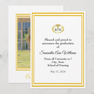 Anuncio de graduación para una enfermera - foto
