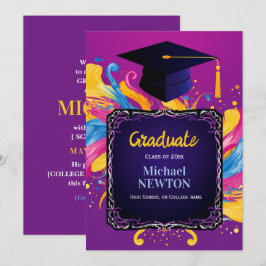 Anuncio de Graduación Personalizado Bold Burst