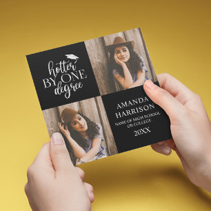 Anuncio de graduación personalizado con 2 fotos